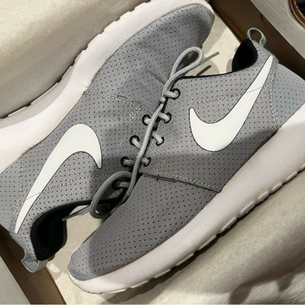 Nike Light Gray and White Athletic Shoes